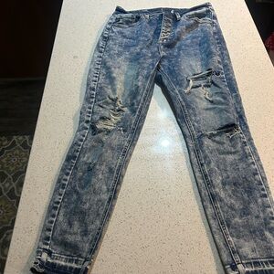 OAS Blue Distressed Skinny Jeans